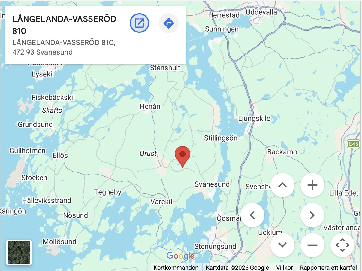 Karta över Vasseröd, Orust